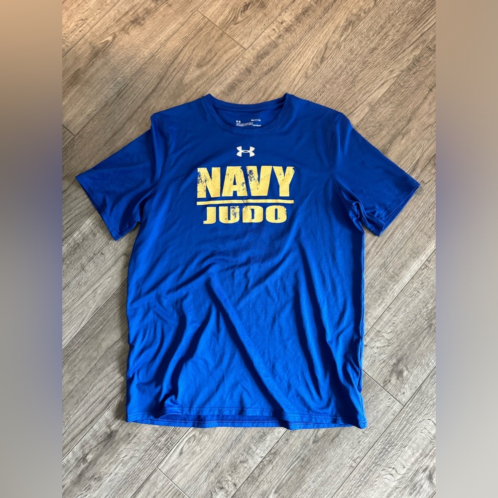 Under Armour Navy Judo the gentle way  active heatgear top small